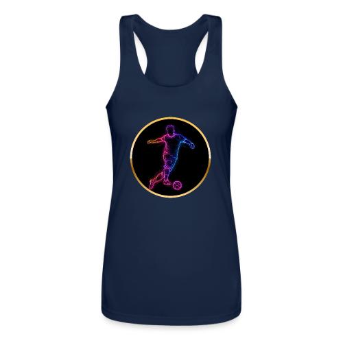 Neon Soccer Flow - Women’s Performance Racerback Tank Top