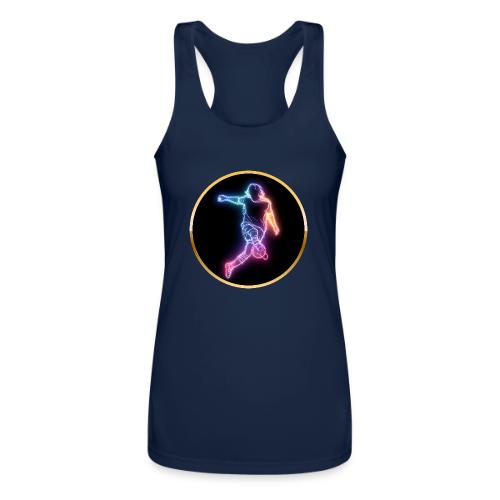 Soccer: Neon Goal Fusion - Women’s Performance Racerback Tank Top