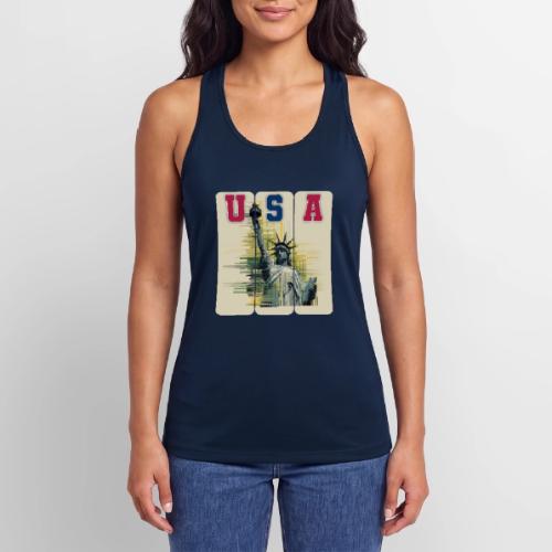 Art illustration of the Statue of Liberty - Women’s Performance Racerback Tank Top