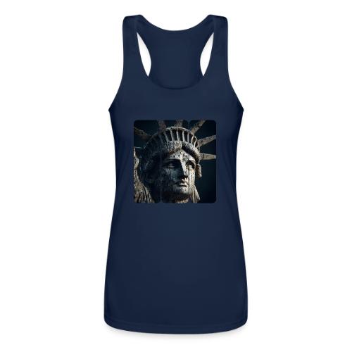 USA: Liberty in Shadows - Women’s Performance Racerback Tank Top