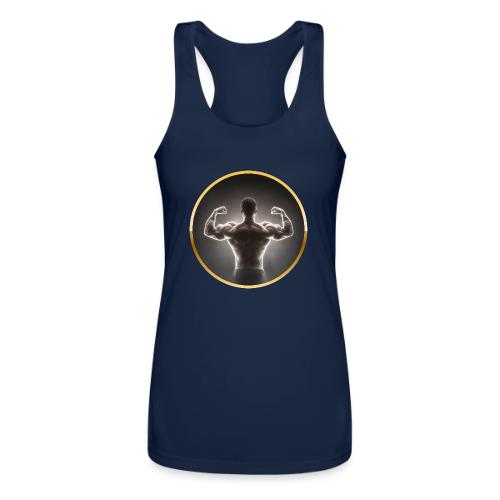 Bodybuilding: Neon Strength Frame - Women’s Performance Racerback Tank Top