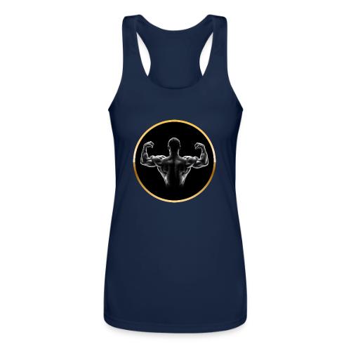 Bodybuilding: Golden Back Power - Women’s Performance Racerback Tank Top