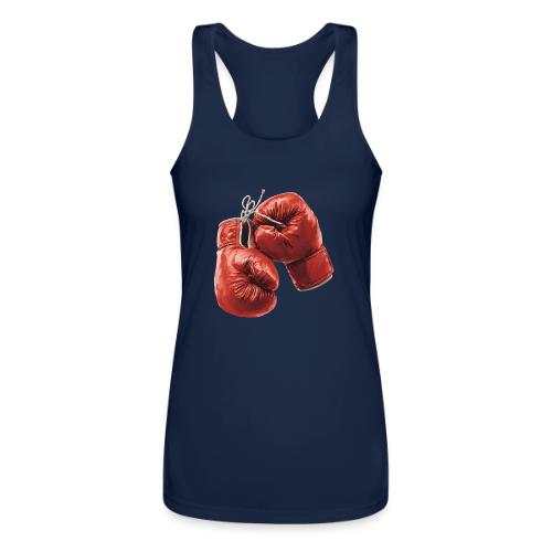 Boxing: Hanging Gloves Icon - Women’s Performance Racerback Tank Top
