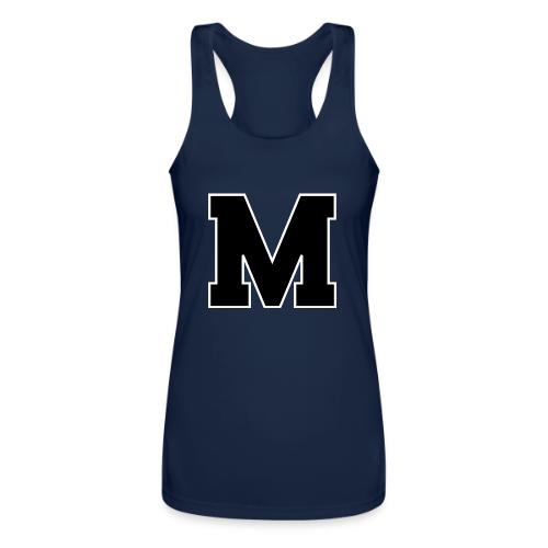 Varsity Letter M Collegiate Alphabet Art - Women’s Performance Racerback Tank Top