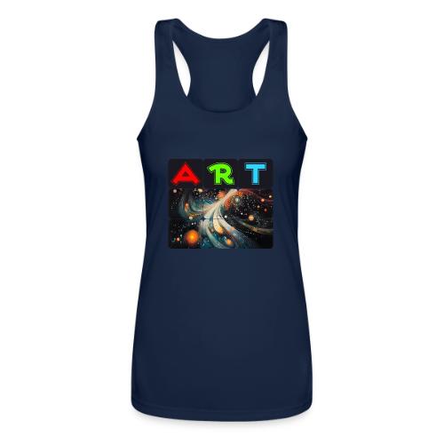 Swirls of Colorful Art - Women’s Performance Racerback Tank Top
