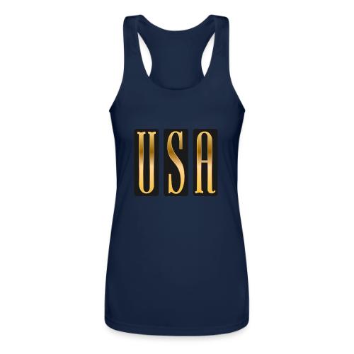 USA Gold Monolith - Women’s Performance Racerback Tank Top
