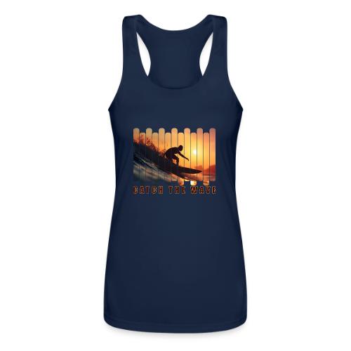 Surfing: Catch the Wave - Women’s Performance Racerback Tank Top