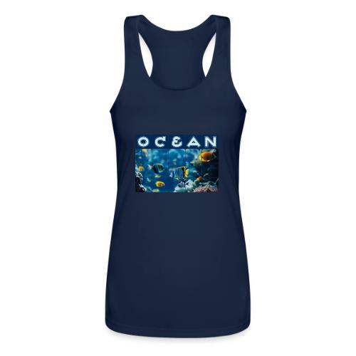 Ocean: Underwater Radiance - Women’s Performance Racerback Tank Top
