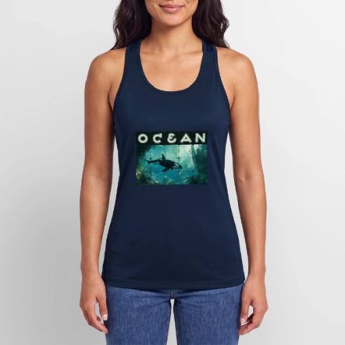 Ocean: Silent Hunter - Women’s Performance Racerback Tank Top