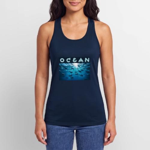 Ocean: Silver Tide - Women’s Performance Racerback Tank Top