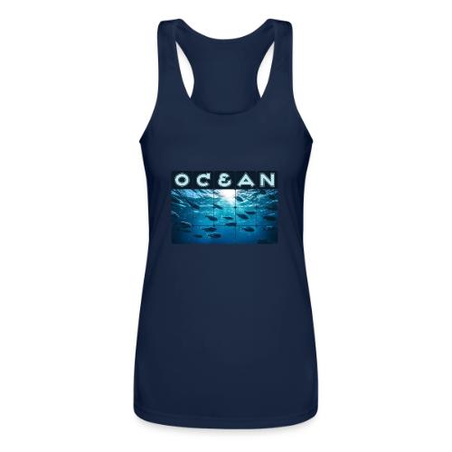 Ocean: Silver Tide - Women’s Performance Racerback Tank Top