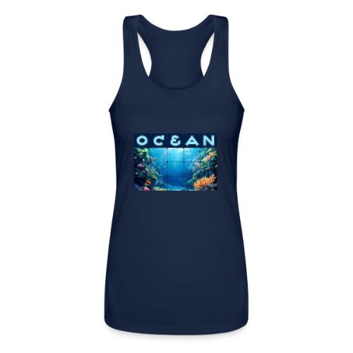 Ocean: Tropical Drift - Women’s Performance Racerback Tank Top