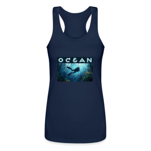 Ocean: Beneath the Blue - Women’s Performance Racerback Tank Top