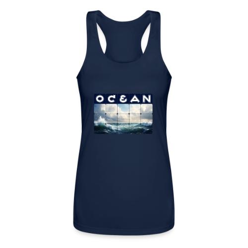 Ocean: Waves of Fury - Women’s Performance Racerback Tank Top