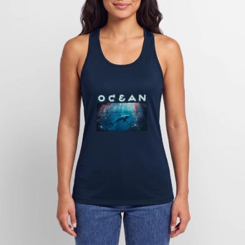 Ocean: Blue Grace - Women’s Performance Racerback Tank Top