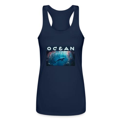 Ocean: Blue Grace - Women’s Performance Racerback Tank Top