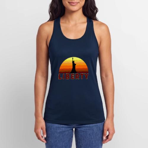 USA: Sunset Liberty Bold - Women’s Performance Racerback Tank Top