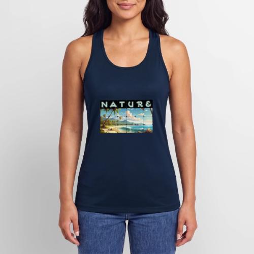 Nature: Sun-Kissed Shore - Women’s Performance Racerback Tank Top