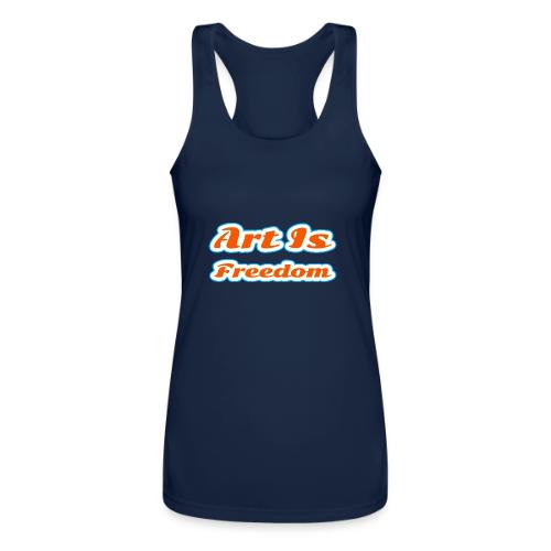 Art Is Freedom — Creative Expression Script - Women’s Performance Racerback Tank Top