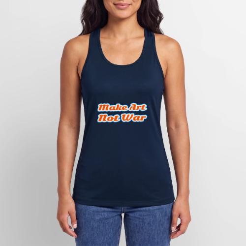 Make Art Not War — Peaceful Creativity Script - Women’s Performance Racerback Tank Top