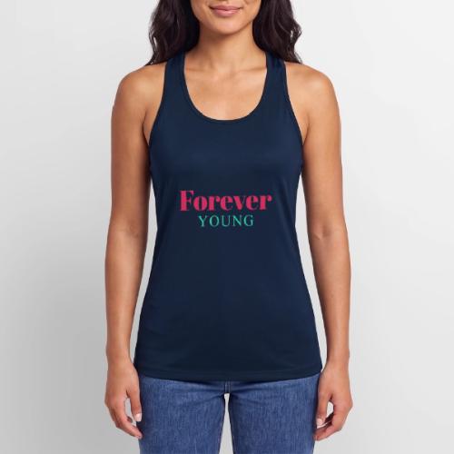 Forever Young Typography Design - Women’s Performance Racerback Tank Top