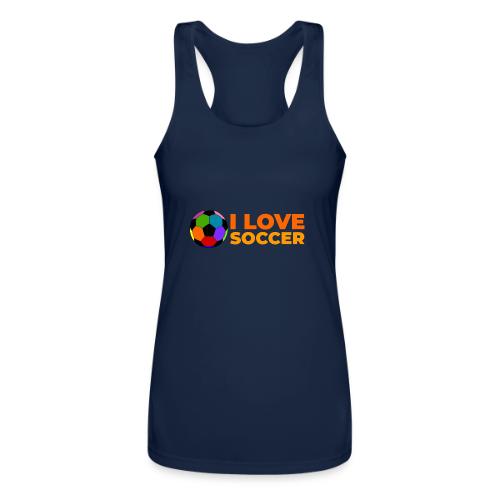 I Love Soccer - Women’s Performance Racerback Tank Top