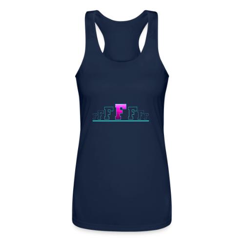 Letter F – Capital Varsity Alphabet Monogram - Women’s Performance Racerback Tank Top