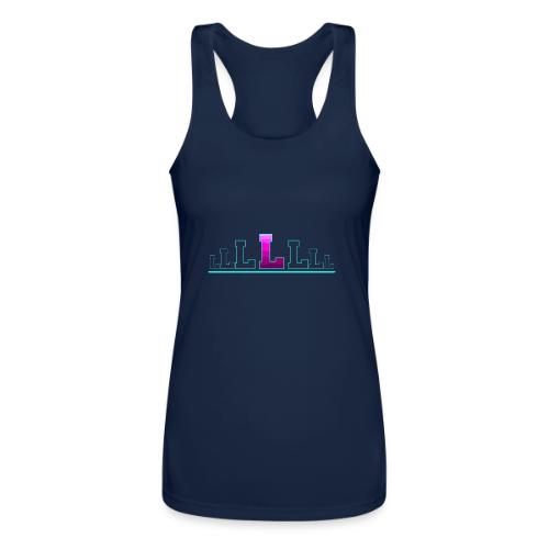 Letter L – Capital Varsity Alphabet Monogram - Women’s Performance Racerback Tank Top