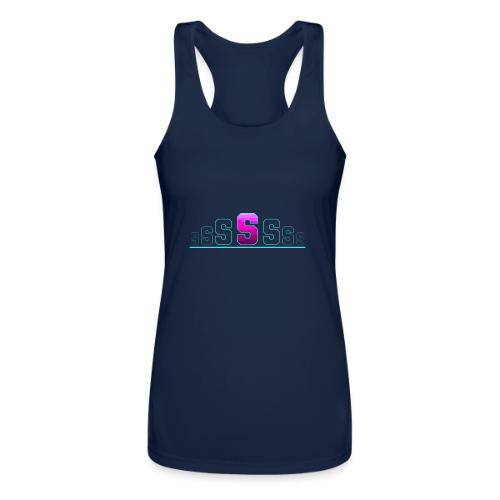 Letter S – Capital Varsity Alphabet Monogram - Women’s Performance Racerback Tank Top