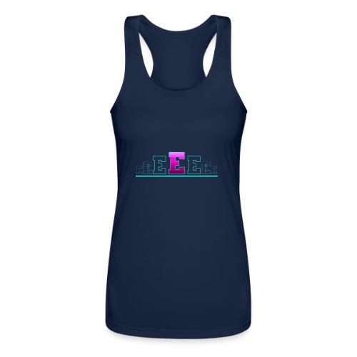 Letter E – Capital Varsity Alphabet Monogram - Women’s Performance Racerback Tank Top