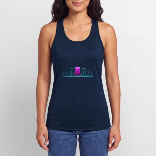 Letter A – Capital Varsity Alphabet Monogram - Women’s Performance Racerback Tank Top