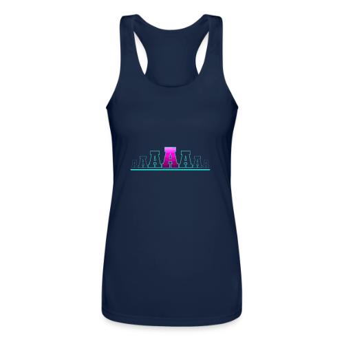 Letter A – Capital Varsity Alphabet Monogram - Women’s Performance Racerback Tank Top