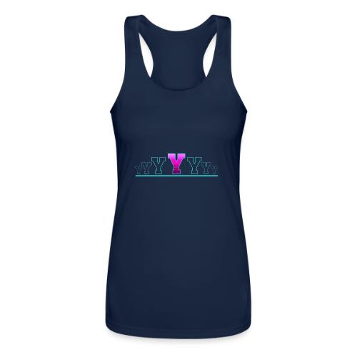 Letter Y – Capital Varsity Alphabet Monogram - Women’s Performance Racerback Tank Top