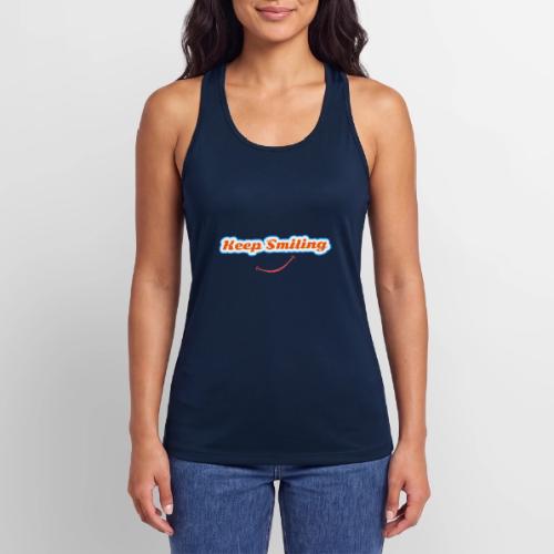 Keep Smiling Positive Vibes Graphic - Women’s Performance Racerback Tank Top