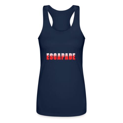 ESCAPADE Bold Typography Graphic Design - Women’s Performance Racerback Tank Top
