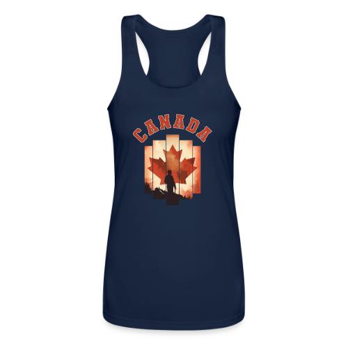Proud Canadian Shadow - Women’s Performance Racerback Tank Top