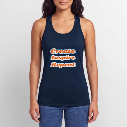 Create, Inspire, Repeat — Artist Life Script - Women’s Performance Racerback Tank Top