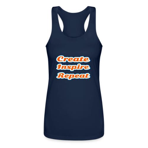 Create, Inspire, Repeat — Artist Life Script - Women’s Performance Racerback Tank Top