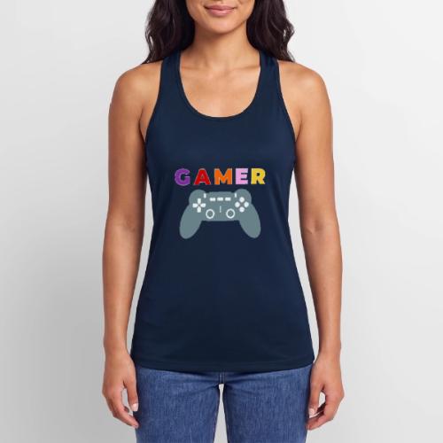 Colorful Gamer Controller Graphic - Women’s Performance Racerback Tank Top