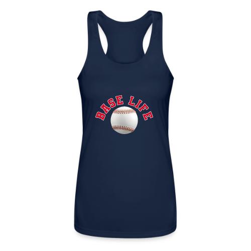 Baseball: Base Life Vibes - Women’s Performance Racerback Tank Top