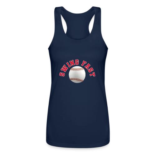 Baseball: Swing Fast Energy - Women’s Performance Racerback Tank Top