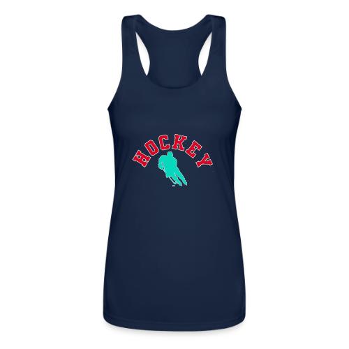 Hockey Player Silhouette - Women’s Performance Racerback Tank Top
