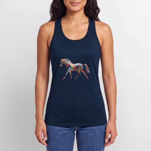 Colorful Abstract Horse Art Design - Women’s Performance Racerback Tank Top