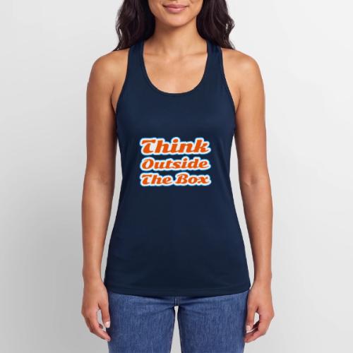 Think Outside the Box — Creative Mindset Script - Women’s Performance Racerback Tank Top