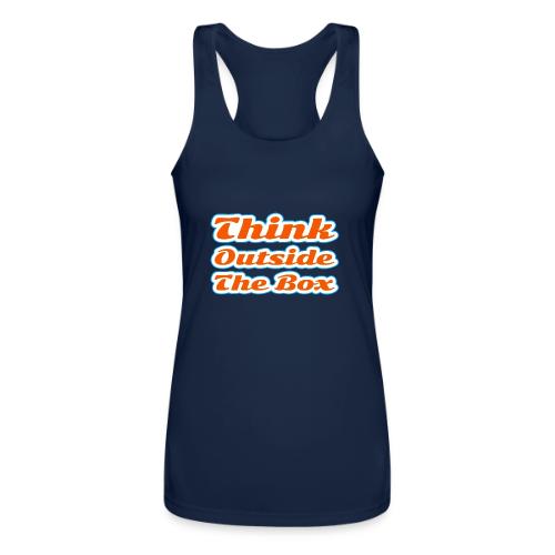 Think Outside the Box — Creative Mindset Script - Women’s Performance Racerback Tank Top