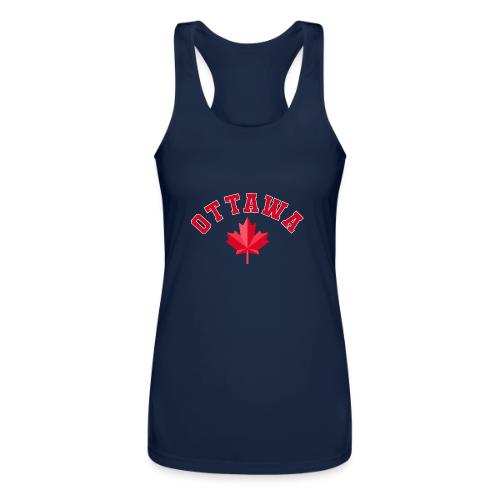 Ottawa with maple leaf - Women’s Performance Racerback Tank Top