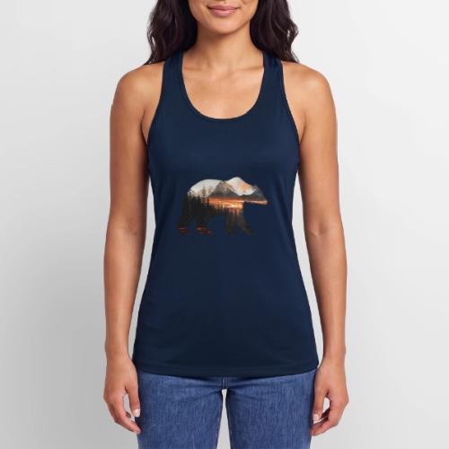 Canada Bear: fiery tones - Women’s Performance Racerback Tank Top