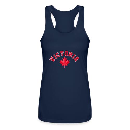 Victoria with maple leaf - Women’s Performance Racerback Tank Top