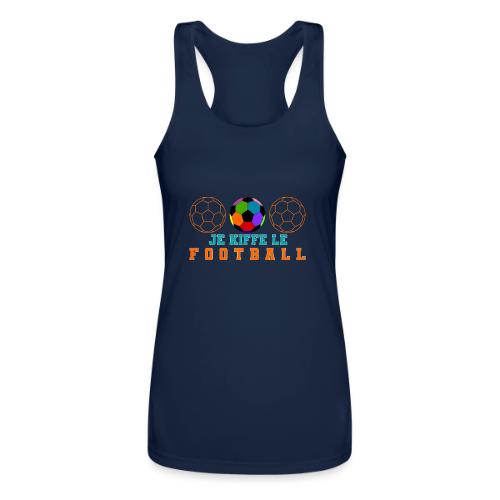 I love football - Women’s Performance Racerback Tank Top
