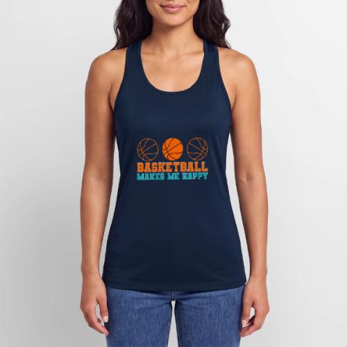 Basketball makes me happy - Women’s Performance Racerback Tank Top
